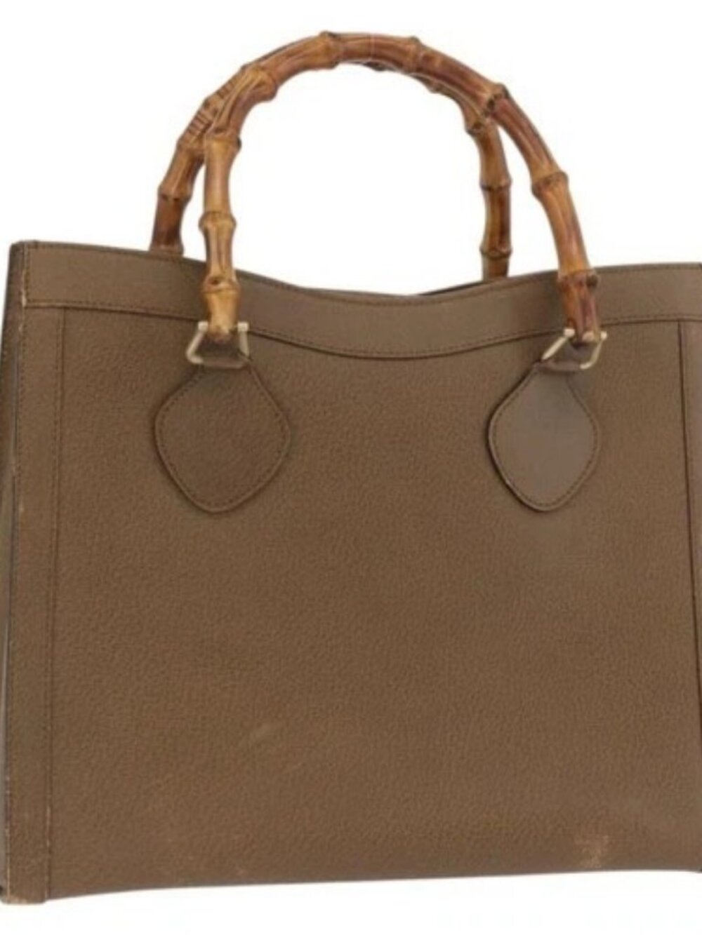 GUCCI Bamboo Hand Bag Leather Brown Gold 002 8260 Auth ep13953